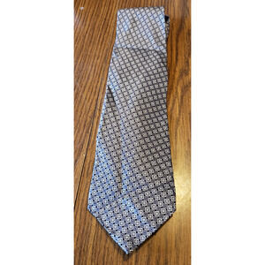 Men's Neck Tie Haggar Clothing Grey Diamond Pattern